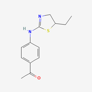 molecular formula C13H16N2OS B2915951 1-{4-[(5-Ethyl-4,5-dihydro-1,3-thiazol-2-yl)amino]phenyl}ethan-1-one CAS No. 854137-76-1