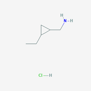 molecular formula C6H14ClN B2915964 (2-Ethylcyclopropyl)methanamine hydrochloride CAS No. 1955506-66-7