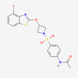 N-(4-((3-((4-fluorobenzo[d]thiazol-2-yl)oxy)azetidin-1-yl)sulfonyl)phenyl)acetamide