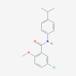 molecular formula C17H18ClNO2 B291597 5-chloro-N-(4-isopropylphenyl)-2-methoxybenzamide 