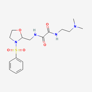 N1-(2-(dimethylamino)ethyl)-N2-((3-(phenylsulfonyl)oxazolidin-2-yl)methyl)oxalamide