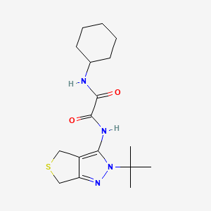 N'-(2-tert-butyl-4,6-dihydrothieno[3,4-c]pyrazol-3-yl)-N-cyclohexyloxamide