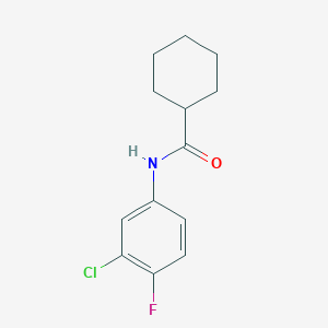 molecular formula C13H15ClFNO B291598 N-(3-chloro-4-fluorophenyl)cyclohexanecarboxamide 