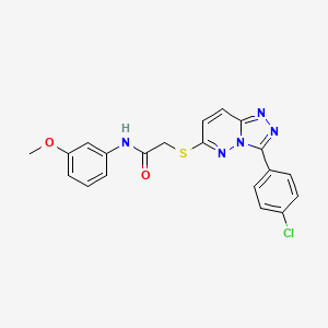 molecular formula C20H16ClN5O2S B2915982 2-((3-(4-chlorophenyl)-[1,2,4]triazolo[4,3-b]pyridazin-6-yl)thio)-N-(3-methoxyphenyl)acetamide CAS No. 852373-22-9