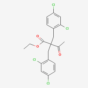 molecular formula C20H18Cl4O3 B2915986 Ethyl 2,2-bis[(2,4-dichlorophenyl)methyl]-3-oxobutanoate CAS No. 478033-77-1