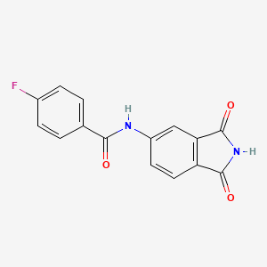 molecular formula C15H9FN2O3 B2915990 N-(1,3-dioxoisoindolin-5-yl)-4-fluorobenzamide CAS No. 683235-14-5