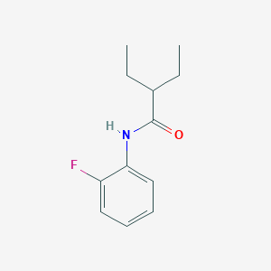 molecular formula C12H16FNO B291600 2-ethyl-N-(2-fluorophenyl)butanamide 