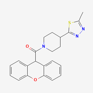 molecular formula C22H21N3O2S B2916011 (4-(5-methyl-1,3,4-thiadiazol-2-yl)piperidin-1-yl)(9H-xanthen-9-yl)methanone CAS No. 1396888-80-4