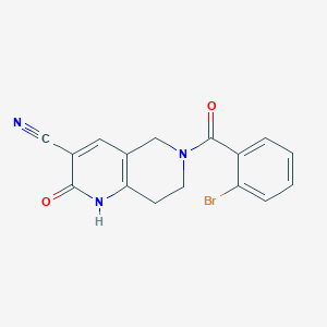 molecular formula C16H12BrN3O2 B2916012 6-(2-Bromobenzoyl)-2-oxo-1,2,5,6,7,8-hexahydro-1,6-naphthyridine-3-carbonitrile CAS No. 2034356-88-0