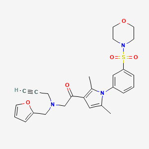 1-{2,5-dimethyl-1-[3-(morpholine-4-sulfonyl)phenyl]-1H-pyrrol-3-yl}-2-{[(furan-2-yl)methyl](prop-2-yn-1-yl)amino}ethan-1-one