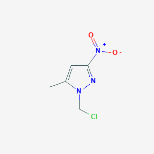 molecular formula C5H6ClN3O2 B2916016 1-(chloromethyl)-5-methyl-3-nitro-1H-pyrazole CAS No. 943107-59-3