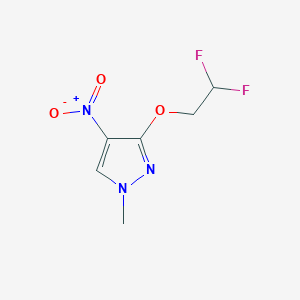 molecular formula C6H7F2N3O3 B2916017 3-(2,2-Difluoroethoxy)-1-methyl-4-nitro-1H-pyrazole CAS No. 1429417-96-8
