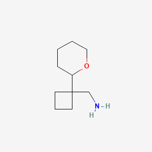 molecular formula C10H19NO B2916018 [1-(Oxan-2-yl)cyclobutyl]methanamine CAS No. 2060007-45-4
