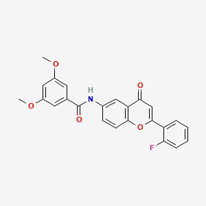 molecular formula C24H18FNO5 B2916020 N-[2-(2-fluorophenyl)-4-oxo-4H-chromen-6-yl]-3,5-dimethoxybenzamide CAS No. 923215-95-6