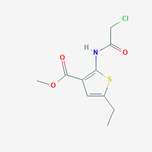 molecular formula C10H12ClNO3S B2916023 Methyl 2-[(chloroacetyl)amino]-5-ethylthiophene-3-carboxylate CAS No. 515832-73-2
