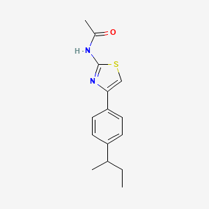 molecular formula C15H18N2OS B2916027 N-{4-[4-(butan-2-yl)phenyl]-1,3-thiazol-2-yl}acetamide CAS No. 478065-86-0