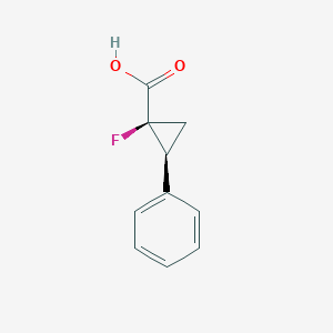 molecular formula C10H9FO2 B2916031 (1S,2S)-1-Fluoro-2-phenylcyclopropane-1-carboxylic acid CAS No. 2166041-45-6