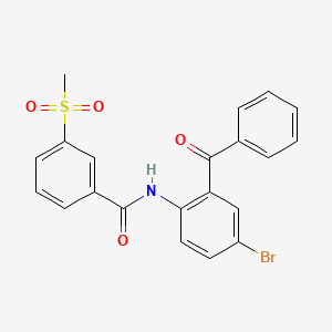 molecular formula C21H16BrNO4S B2916033 N-(2-benzoyl-4-bromophenyl)-3-(methylsulfonyl)benzamide CAS No. 896287-83-5