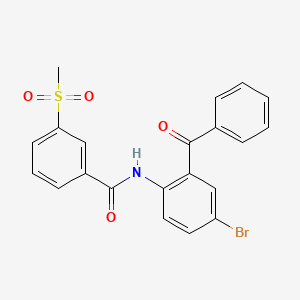 molecular formula C21H16BrNO4S B2916033 N-(2-苯甲酰基-4-溴苯基)-3-(甲磺酰基)苯甲酰胺 CAS No. 896287-83-5