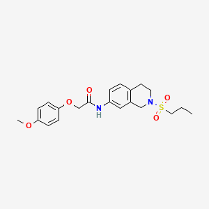 2-(4-methoxyphenoxy)-N-(2-(propylsulfonyl)-1,2,3,4-tetrahydroisoquinolin-7-yl)acetamide