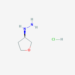 molecular formula C4H11ClN2O B2916043 (3R)-(四氢呋喃-3-基)-肼盐酸盐 CAS No. 1364632-31-4