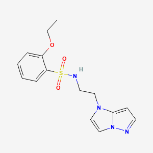 molecular formula C15H18N4O3S B2916053 N-(2-(1H-咪唑并[1,2-b]吡唑-1-基)乙基)-2-乙氧基苯磺酰胺 CAS No. 1798622-78-2