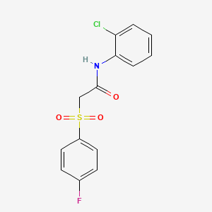 molecular formula C14H11ClFNO3S B2916059 N-(2-chlorophenyl)-2-[(4-fluorophenyl)sulfonyl]acetamide CAS No. 339107-13-0