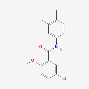 molecular formula C16H16ClNO2 B291606 5-chloro-N-(3,4-dimethylphenyl)-2-methoxybenzamide 