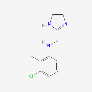 molecular formula C11H12ClN3 B2916062 3-chloro-N-(1H-imidazol-2-ylmethyl)-2-methylaniline CAS No. 913713-83-4