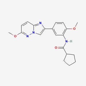 N-(2-methoxy-5-(6-methoxyimidazo[1,2-b]pyridazin-2-yl)phenyl)cyclopentanecarboxamide