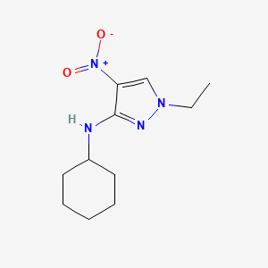 molecular formula C11H18N4O2 B2916066 N-Cyclohexyl-1-ethyl-4-nitropyrazol-3-amine CAS No. 1429417-45-7