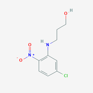 molecular formula C9H11ClN2O3 B2916071 3-[(5-Chloro-2-nitrophenyl)amino]propan-1-ol CAS No. 254747-56-3