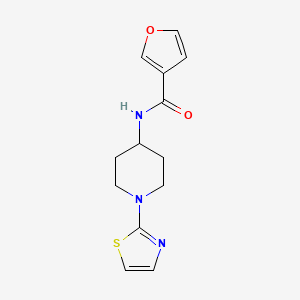molecular formula C13H15N3O2S B2916072 N-(1-(thiazol-2-yl)piperidin-4-yl)furan-3-carboxamide CAS No. 1448074-88-1