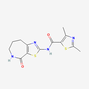 molecular formula C13H14N4O2S2 B2916075 2,4-dimethyl-N-(4-oxo-5,6,7,8-tetrahydro-4H-thiazolo[5,4-c]azepin-2-yl)thiazole-5-carboxamide CAS No. 1797188-57-8