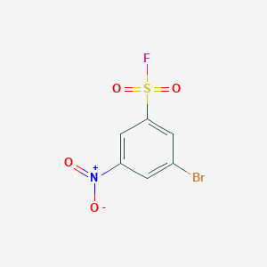 molecular formula C6H3BrFNO4S B2916081 3-Bromo-5-nitrobenzenesulfonyl fluoride CAS No. 2138256-36-5