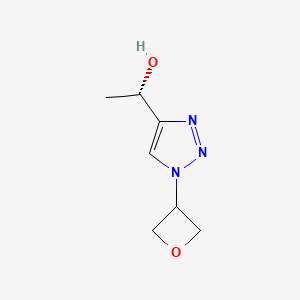 molecular formula C7H11N3O2 B2916082 (1S)-1-[1-(Oxetan-3-yl)triazol-4-yl]ethanol CAS No. 2241107-51-5