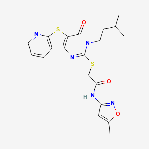 2-((3-isopentyl-4-oxo-3,4-dihydropyrido[3',2':4,5]thieno[3,2-d]pyrimidin-2-yl)thio)-N-(5-methylisoxazol-3-yl)acetamide