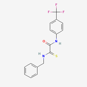 molecular formula C16H13F3N2OS B2916089 2-(benzylamino)-2-thioxo-N-[4-(trifluoromethyl)phenyl]acetamide CAS No. 939893-40-0
