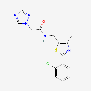 N-((2-(2-chlorophenyl)-4-methylthiazol-5-yl)methyl)-2-(1H-1,2,4-triazol-1-yl)acetamide