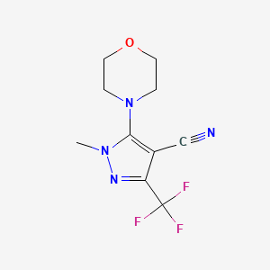 1-methyl-5-morpholino-3-(trifluoromethyl)-1H-pyrazole-4-carbonitrile
