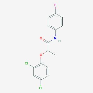 molecular formula C15H12Cl2FNO2 B291610 2-(2,4-dichlorophenoxy)-N-(4-fluorophenyl)propanamide 