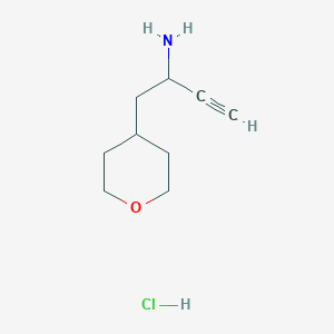 1-(Oxan-4-yl)but-3-yn-2-amine;hydrochloride