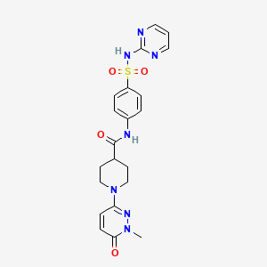 1-(1-methyl-6-oxo-1,6-dihydropyridazin-3-yl)-N-(4-(N-(pyrimidin-2-yl)sulfamoyl)phenyl)piperidine-4-carboxamide