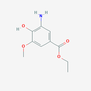 molecular formula C10H13NO4 B2916141 Ethyl 3-amino-4-hydroxy-5-methoxybenzoate CAS No. 2166577-65-5
