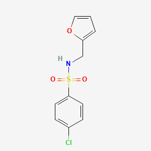 molecular formula C11H10ClNO3S B2916144 4-chloro-N-(2-furylmethyl)benzenesulfonamide CAS No. 196813-49-7