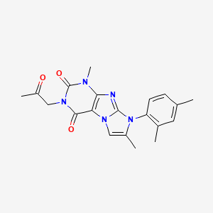 molecular formula C20H21N5O3 B2916146 6-(2,4-Dimethylphenyl)-4,7-dimethyl-2-(2-oxopropyl)purino[7,8-a]imidazole-1,3-dione CAS No. 878727-58-3