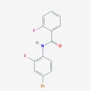 molecular formula C13H8BrF2NO B291616 N-(4-bromo-2-fluorophenyl)-2-fluorobenzamide 