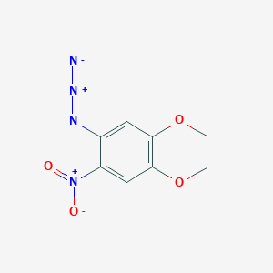 molecular formula C8H6N4O4 B2916161 6-Azido-7-nitro-2,3-dihydro-1,4-benzodioxine CAS No. 62089-17-2