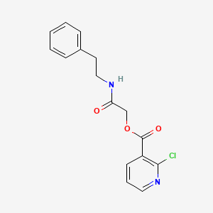 molecular formula C16H15ClN2O3 B2916169 [2-Oxo-2-(2-phenylethylamino)ethyl] 2-chloropyridine-3-carboxylate CAS No. 479534-34-4