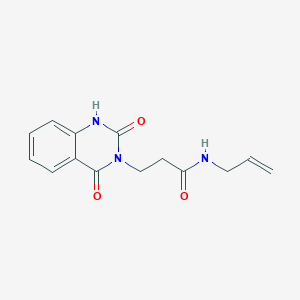 molecular formula C14H15N3O3 B2916173 3-(2,4-dioxo-1H-quinazolin-3-yl)-N-prop-2-enylpropanamide CAS No. 688773-80-0